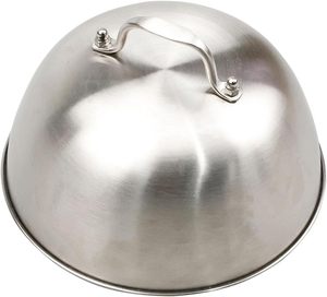Dôme à burger en acier inoxydable pour grillades, idéal pour faire fondre le fromage lors des barbecues - Product Image 5