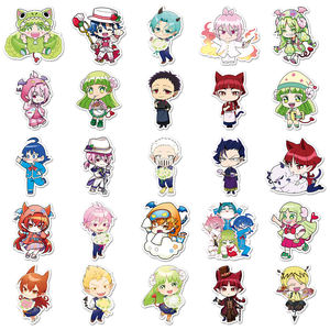 50pcs usine en gros créatif Anime périphérique vinyle imprime Mairimashita Lruma-kun autocollants pour tasses à café et livres d'images - Product Image 3