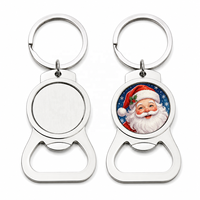 Porte-clés en métal avec ouvre-bouteille pour impression personnalisée par transfert thermique par sublimation