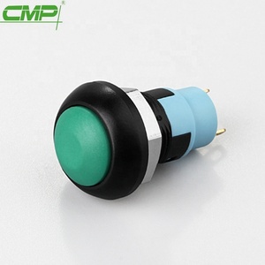 12Mm Vergrendelde Zwarte Plastic Drukknopschakelaar - Product Image 4