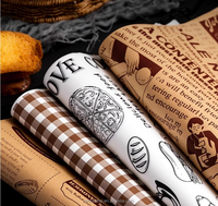 Papier sulfurisé alimentaire imprimé avec logo personnalisé pour l'emballage de sushis, pizzas et sandwichs, 100% pâte de bois vierge, écologique