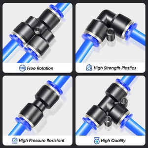 Conector Neumático de Plástico PE PV PU PY de 1/4 Pulgada de Diámetro Exterior para Conexión Rápida, Accesorios de Conexión a Presión, Conexión Rápida de un Toque para Tuberías de Aire HOFUJNG - Product Image 5
