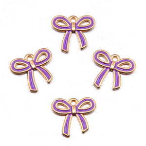 Dijes de Lazo Esmaltados Coloridos de Última Moda 2025, Dijes de Acero Inoxidable de Alta Calidad con Forma de Corbatín, 16x18 mm, Calidad AAA para la Fabricación de Joyería DIY - Product Image 5