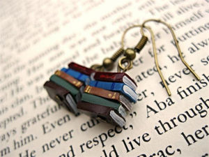 Boucles d'oreilles <span class=keywords><strong>livre</strong></span> de styliste pour femme, boucles d'oreilles en forme de dictionnaire, collection 2021 - Product Image 3