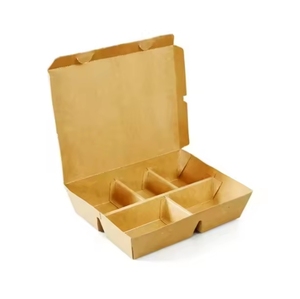 Feuille d'emballage en papier kraft pour boîte à lunch Bento jetable biodégradable SGP avec stratification mate UV sans taxe matériaux recyclés - Product Image 1