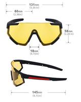 Lunettes de soleil sportives monobloc personnalisables, coupe oversize, coupe-vent et durables pour le cyclisme, la conduite et les activités de plein air