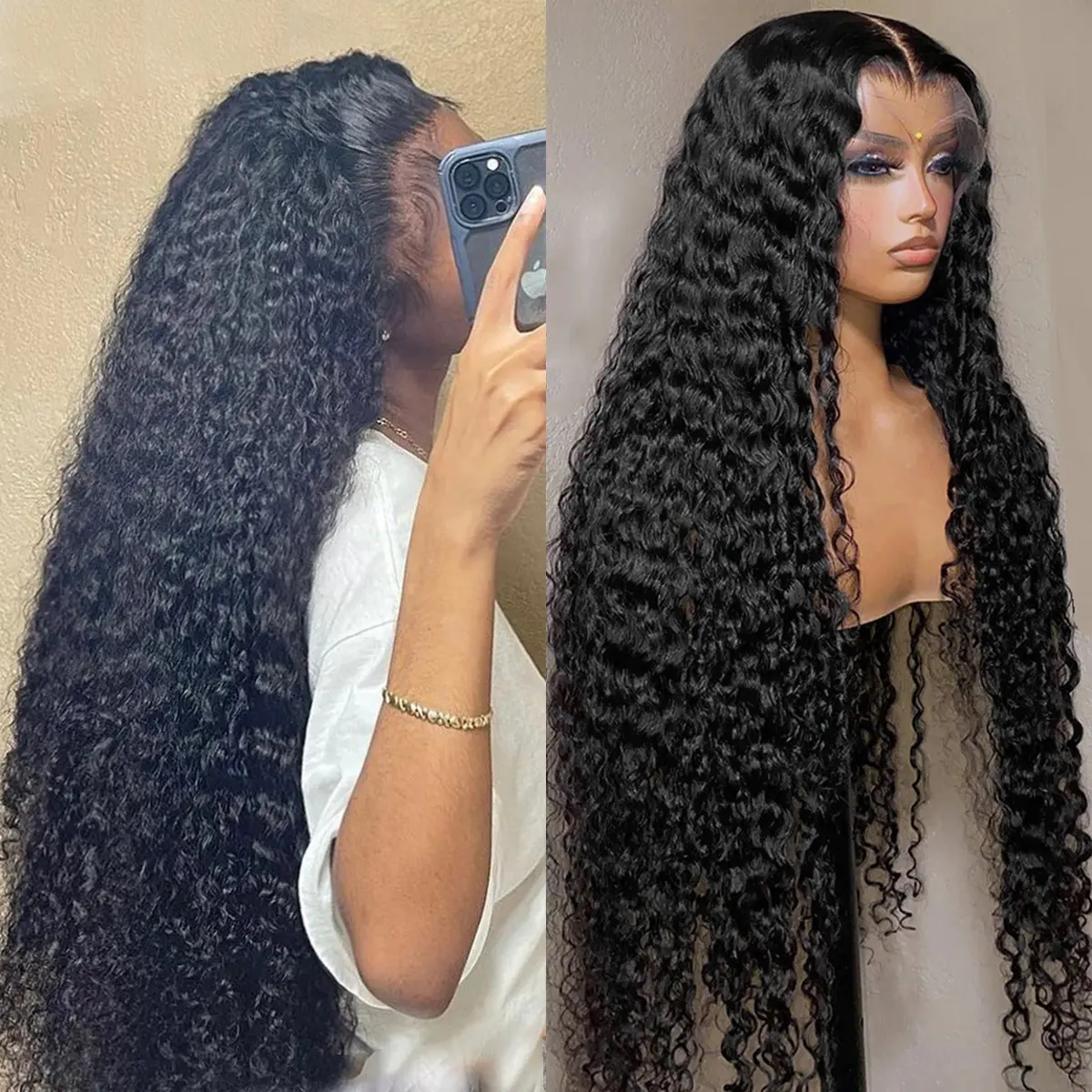 Perruques 13X4 13X6 HD Lace Frontal Wigs Brazilian Virgin Human Hair Perruques-Naturel Cheveux Humain Deep Wave Lace Front Wig