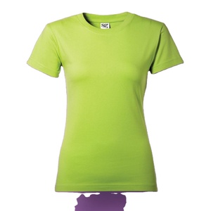 Haute qualité séchage rapide 100% coton couleur unie femmes vierges plaine fitness sport en cours d'exécution t-shirts en gros - Product Image 1