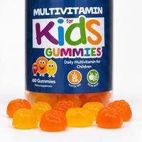 Bonbons gommeux multivitaminés pour enfants (à l'exception des nouveau-nés) en marque privée OEM/ODM, 60 unités, complément alimentaire pour l'énergie et le soutien immunitaire