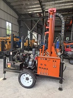 Nouvelle machine de forage de puits profonds sur roues diesel avec moteur, profondeur 200 m, diamètre 325 mm, meilleur prix, foreuse pneumatique pour puits d'eau