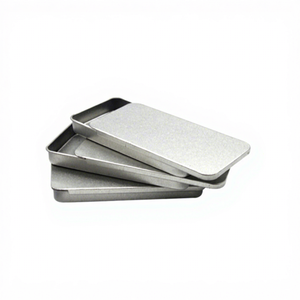 יצרן מתכת מלבני מותאם אישית תיבת שקופיות מכסה נענע קטן מיכל פח פח מיכל יכול עבור גלולות מזון להשתמש מנטה מנטה - Product Image 1