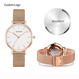 OEM New High Quality Simple <b>Lady</b> <b>Watch</b> 316L Stainless Steel Case Leather Band White Design Japan Quartz Customizable Brand - Product Image 2