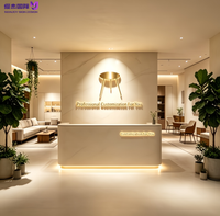 Lettres en acier inoxydable rétroéclairées par LED personnalisées de luxe, enseigne lumineuse Halo Lit, enseigne murale personnalisée avec logo de marque pour salon de beauté et de coiffure