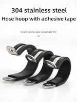 Clips P doublés de caoutchouc en acier inoxydable 304 type R collier de serrage de tuyau de montage de câble tuyau pince fixe support de tuyau petite pince