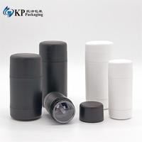 Conteneur de bâtons de déodorant pour la fabrication de marques privées, 15g-90g PP noir et blanc bâton de crème solaire pour cheveux bâton de cire masque facial