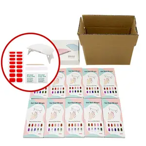 10 Buah 16 Strip Gel Kuku Stiker Kuku Gel Menyembuhkan Semi Gel Kuku Set dengan UV Gel Kuku Set dengan Lampu Uv Gratis