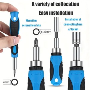 Bộ dụng cụ sửa chữa nhà cửa 34 món đa năng, gồm tua vít ratchet, đầu vặn lục giác, đầu vặn Phillips, đầu vặn chữ thập, đầu vặn <span class=keywords><strong>Torx</strong></span>, đầu vặn vuông - Product Image 4