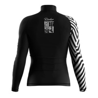 Rashguard de plongée pour homme, protection UV, col montant, manches longues coupe raglan, pour le surf, imprimé rayures noir et blanc