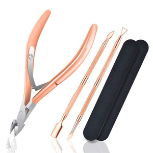 WELLFLYER CNSET-045 all'ingrosso strumento per Manicure in acciaio inossidabile cuticola pinza cuticola Trimmer cuticola pinza Set con File Nile - Product Image 1