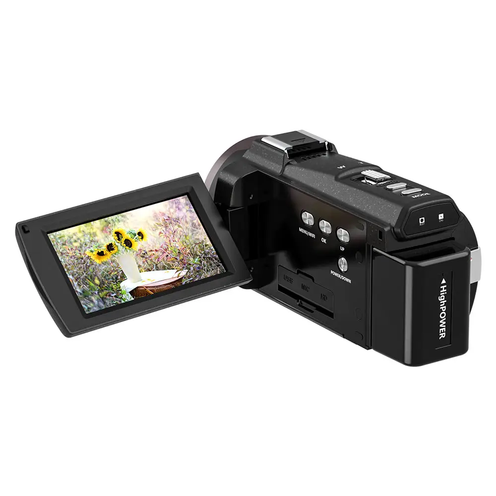 Caméscope vidéo professionnel 60FPS 4k caméra 16X caméra vidéo numérique IR Vision nocturne pour la diffusion en direct Vlog photographie vidéo