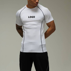 T-shirt Sportiva da <span class=keywords><strong>Uomo</strong></span> Personalizzata all'Ingrosso, Elastica e ad Asciugatura Rapida, per Corsa e Basket, Manica Corta, Aderente per Fitness - Product Image 3