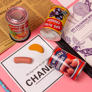 Großhandel Mehrfarbige Kawaii Schreibwaren Obst-Dosen Gummi-Dessert Radiergummi Lernspielzeug für Kinder vom Hersteller - Product Image 3
