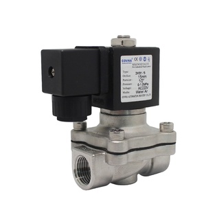 COVNA Électrovanne normalement fermée en acier inoxydable CF8M DN15 1/2 pouce pour eau, air, vapeur et gaz, avec garantie de 90 jours (2W31) - Product Image 1