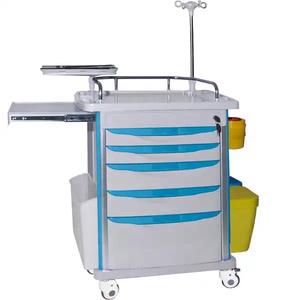 รถเข็นสแตนเลสสำหรับผู้ป่วยรถพยาบาลรถเข็นเปลหามฉุกเฉินพร้อมที่นอน - Product Image 1