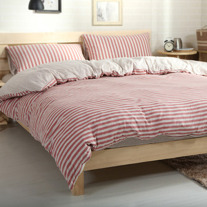 Juego de Sábanas a Rayas Suaves al por Mayor, Tejido de Punto Jersey, 100% Algodón, Juego de Ropa de Cama con Funda Nórdica - Product Image 2
