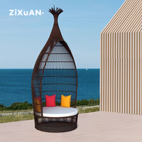Ensemble de mobilier de jardin en aluminium et rotin luxueux : lit de repos extérieur, canapé de jardin, chaise longue, chaise de soleil, lit de jour et ensemble de canapés de patio
