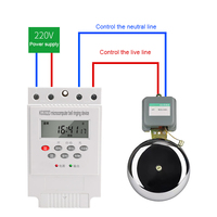 Dispositivo de timbre completamente automático controlado por microordenador para escuela y fábrica, controlador de tiempo de 28 grupos, interruptor de Control de tiempo de 220V