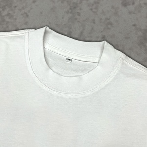 Camisetas de Cuello Redondo de Algodón de Alta Calidad de 220 g/m², Camisetas Cortas Blancas Lisas de Gran Peso, Camisetas Holgadas de Verano para Hombre - Product Image 3