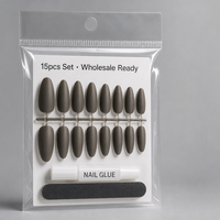 Ongles en gel souple pour débutants, finition brillante, faux ongles légers, fabriqués sur commande pour les magasins de produits de beauté 1005