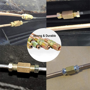 ข้อต่อเบรกทองเหลือง 3/8 และ 7/16-24 แบบเกลียว สำหรับชุดอะไหล่ซ่อมแซมยานยนต์ - Product Image 1