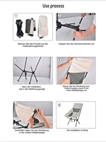 Chaise lune pliable portable de haute qualité en gros, cadre en acier léger, capacité 150 kg, maille respirante