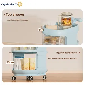 Yeya Baby zubehör Lager regal G-39012 Wal Kinderwagen Boden stehende mehr schicht ige kreative Nachttisch Mobile Snack Rack PP - Product Image 4