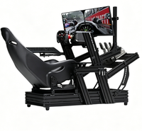 Cockpit de simulation de course Elite Pro 40160 en aluminium, conception originale, fabrication directe d'usine, simulateur de course personnalisé OEM avec assemblage complet