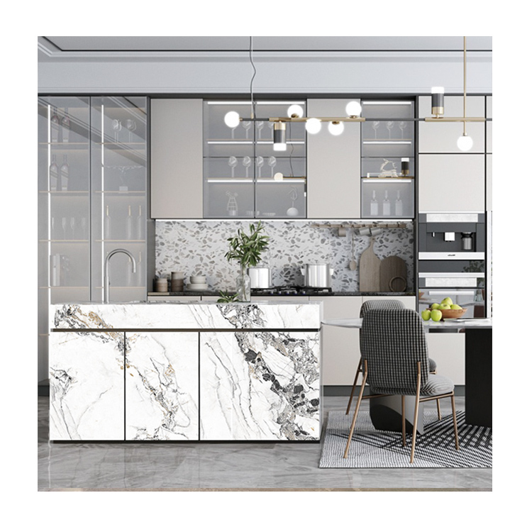 Итальянская Открытая кухня настольная лампа Роскошная рок тарелка барные столы многофункциональные Ресторан домашний Кубок остров скамейка современный