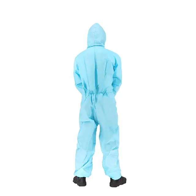 Combinaison epi Type 56 En 14126 Non-tissé bleu imperméable PP propolylène microporeux vêtements de protection