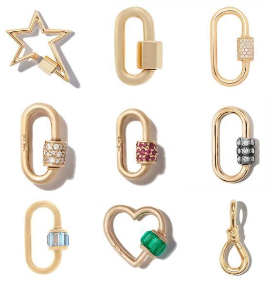 Brass Locking Clasp, Return Clasp, Heart Clasp, Pentagram Clasp, Figure 8 Clasp, 18K Gold Filled Spring Clasp, DIY Jewelry