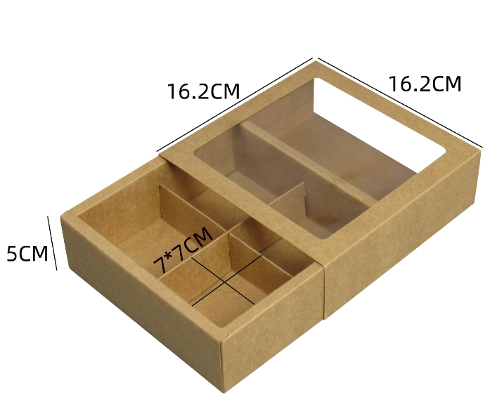 Artigianato marrone 4 scomparti