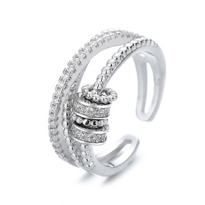 Anello Geometrico Aperto Regolabile da Donna, Accessorio Moda Minimalista per Uso Quotidiano e Feste, Idea Regalo - Product Image 5