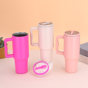 40 oz a prova di perdite Flip paglia Tumbler all'ingrosso alla rinfusa tazza termica in acciaio inox tazza da caffè Tumbler con manico per il campeggio - Product Image 5