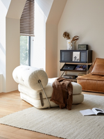 Sofá Cama Plegable de Metal Minimalista Moderno para Personas que Buscan Comodidad, con Cojín de Tela, Portátil, para Uso en Hoteles y Salas de Estar, Reclinable
