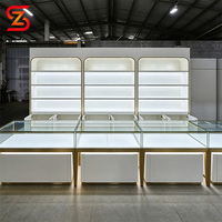 Vitrine d'exposition pour bijouterie avec éclairage LED, vitrines de présentation pour la vente au détail, conception personnalisée de vitrine pour bijoux