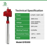 Tête de pompe submersible série QYB, efficace et sûre, 200-350 L/min, pièces de rechange automatiques pour citerne, vente en gros.
