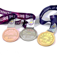 Médailles de boxe personnalisées par le fabricant, médailles en or et en argent, trophées, plaques en alliage de zinc 3D, plaques en or et en argent, médaillons en plastique et en métal