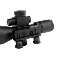 Portée laser rouge/vert en métal tactique standard 2.5-10x40 avec optique de visée laser rouge étanche et antichoc