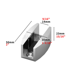 Guida Inferiore in Acciaio Inox 304 per Porte Doccia Scorrevoli in Vetro, Ricambio per Porte Scorrevoli in Vetro - Product Image 2