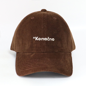 หมวกเบสบอลผ้าลูกฟูก6เม็ดปรับได้แบบลำลองลายปักโลโก้ได้ตามต้องการสำหรับผู้ใหญ่ - Product Image 2